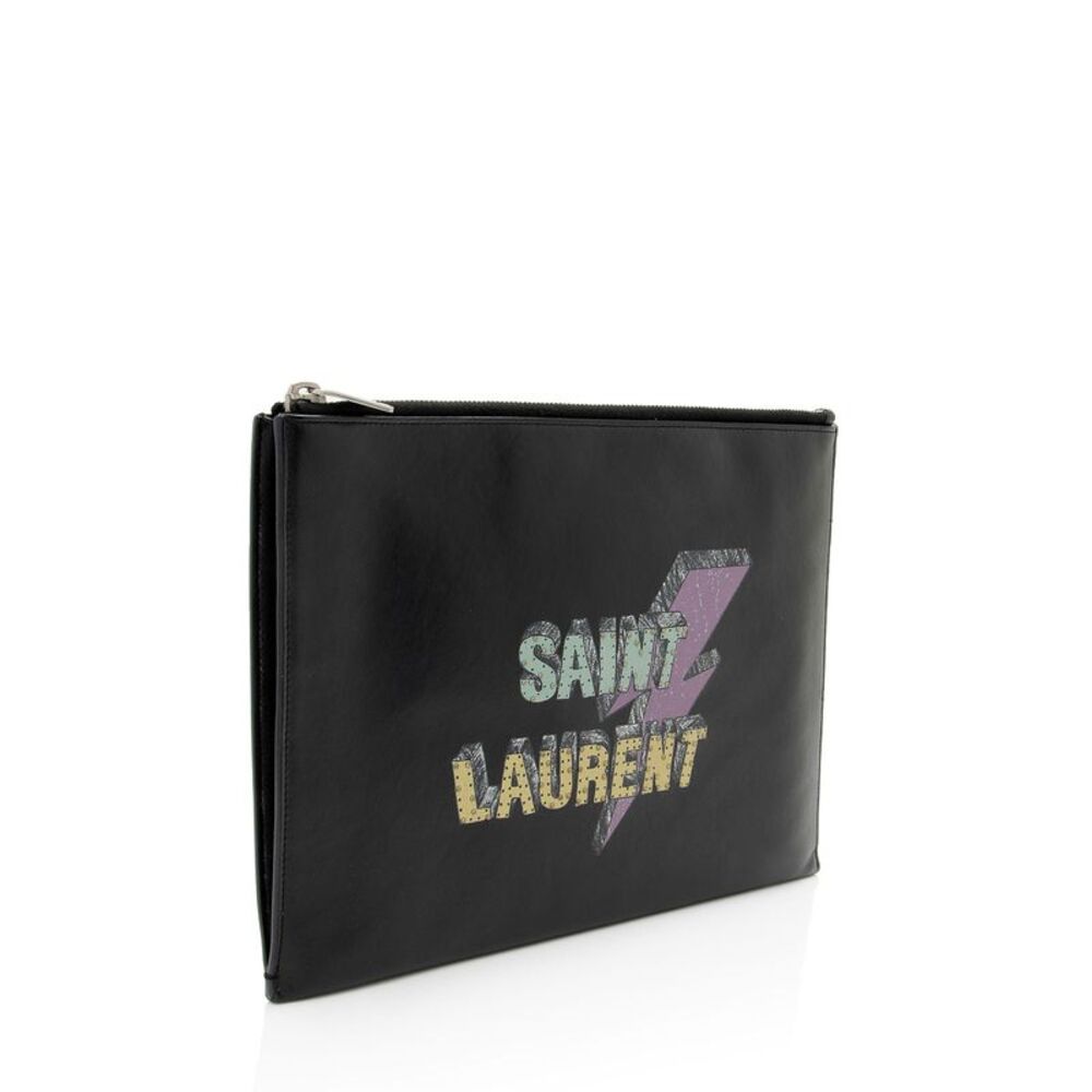Saint Laurent Leather Logo Rider Pouch - Picture 2 of 10